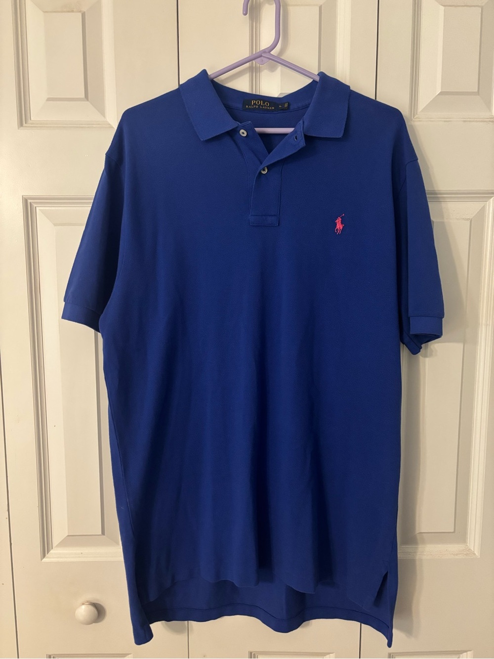 Ralph Lauren Men’s Blue Polo with Pink Pony